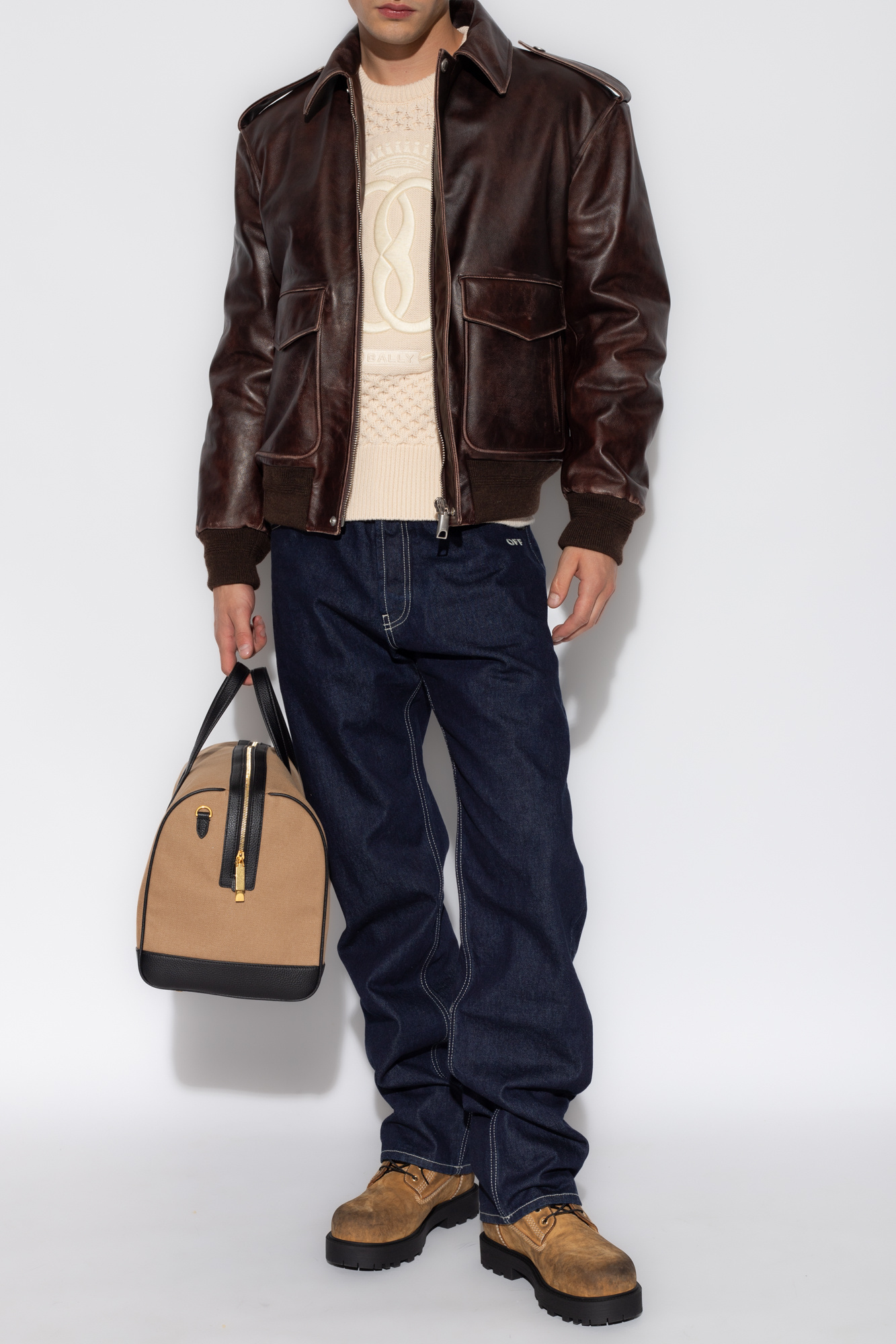 Bally Leather jacket with vintage effect | Men's Clothing | Vitkac