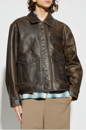 Represent Leather jacket with ‘vintage’ effect