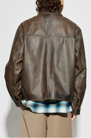 Represent Leather jacket with ‘vintage’ effect