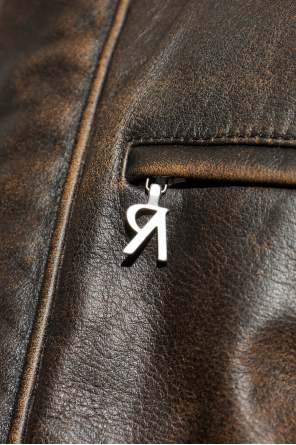 Represent Leather jacket with ‘vintage’ effect