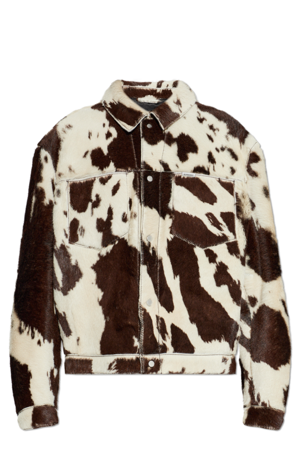 Leather jacket with animal motif od Represent