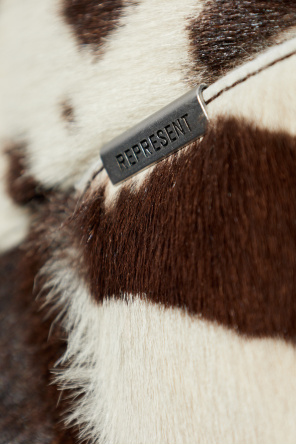 Represent Chaqueta de cuero con estampado animal