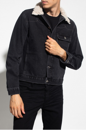 Iro Denim jacket with fur collar