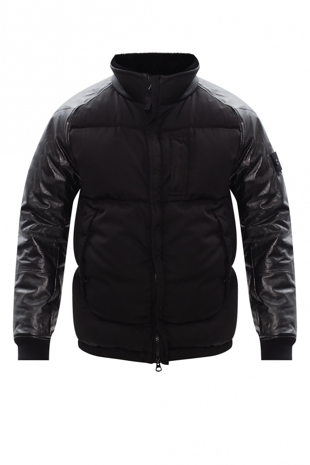 Down jacket with logo Stone Island 