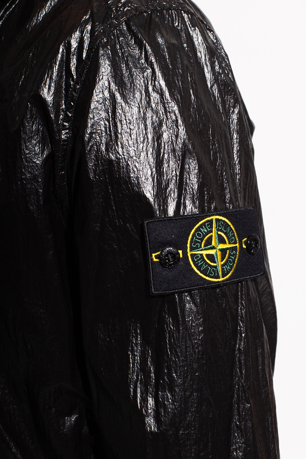 Stone Island Knit sweater Long sleeves Round neck Ribbed Jacquard logo on the front