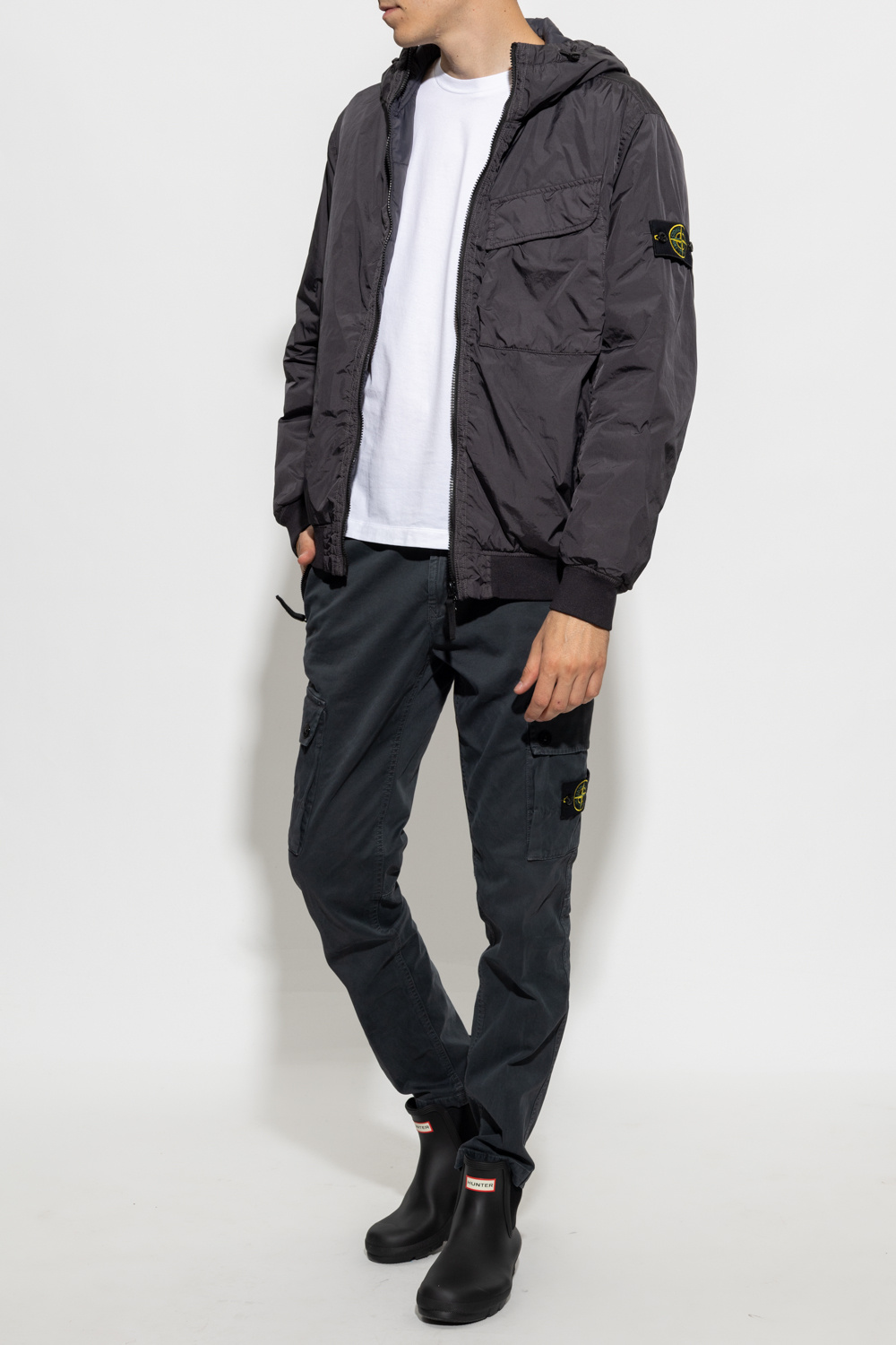 Stone Island UA Rival Terry CB SS Hoodie-GRN