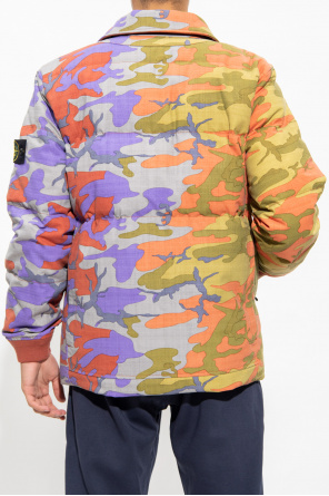 Stone Island Down jacket with camo pattern