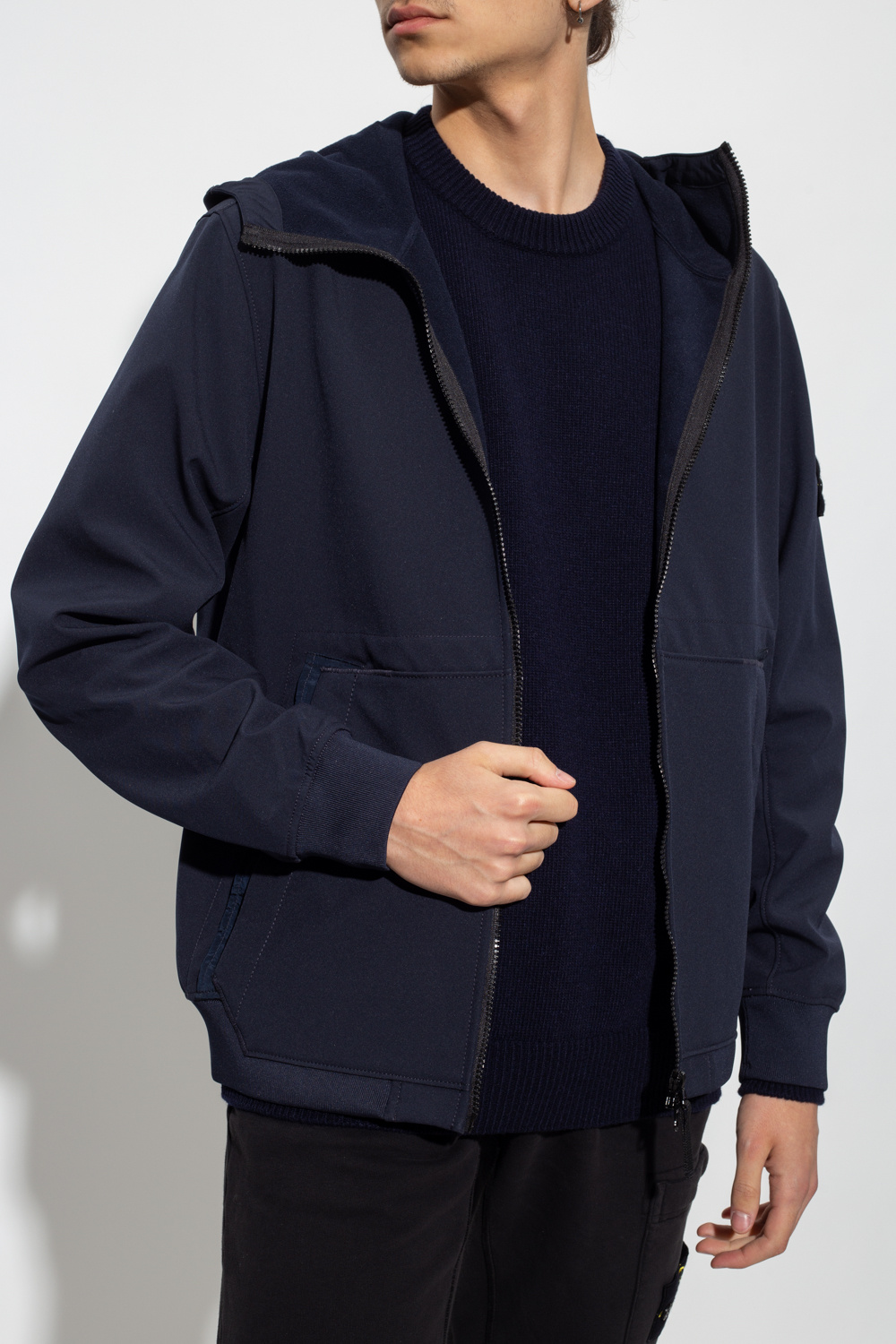 Stone Island Hooded Knitted jacket