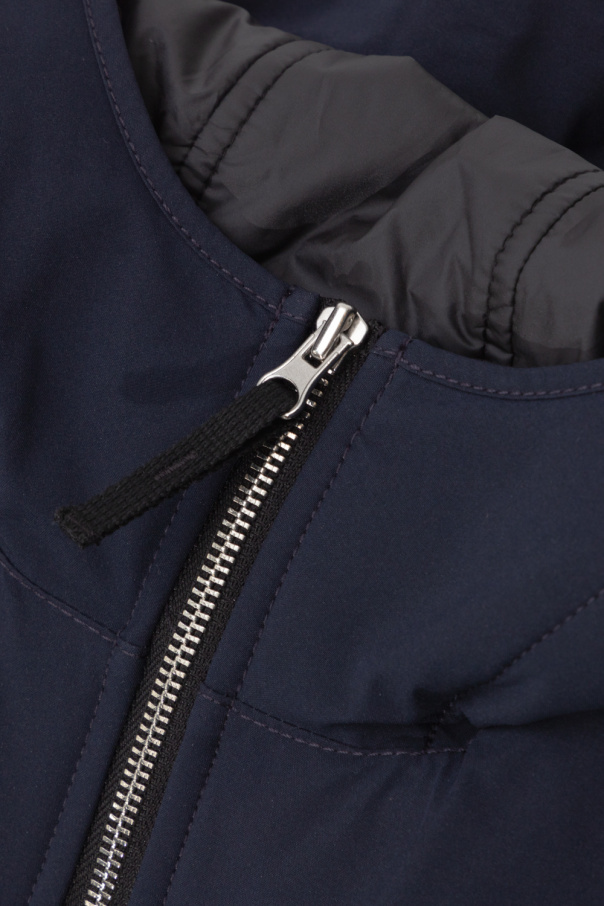 Plus Premium Borg Rubber Badge Zip Through Sweater Hooded footwear jacket