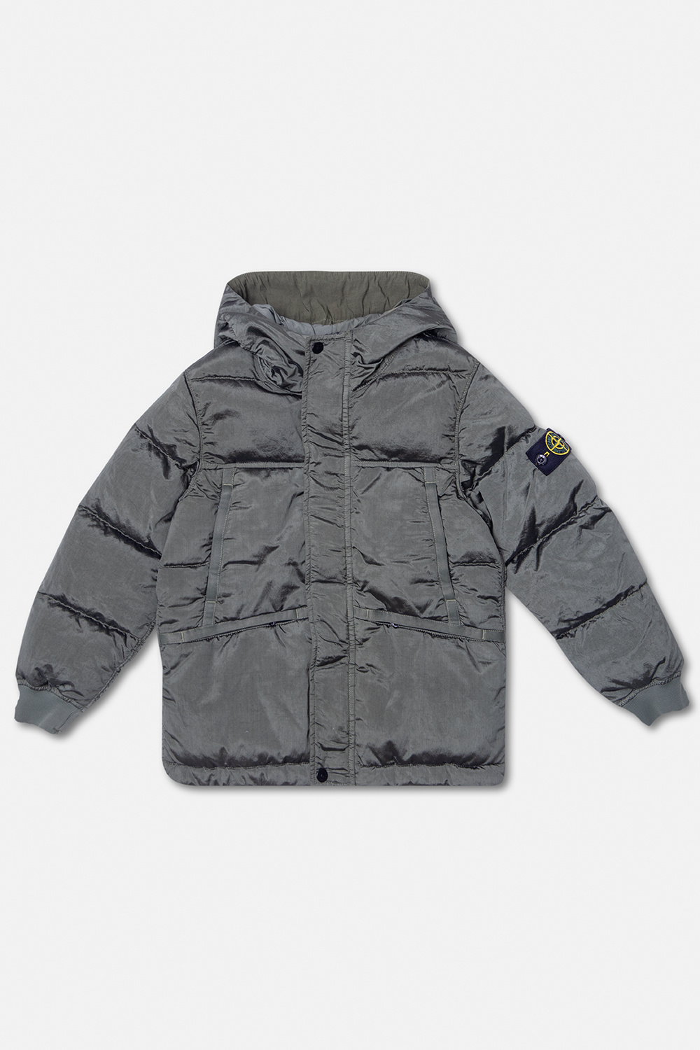 Cream men 5 T Shirts Quilted down jacket