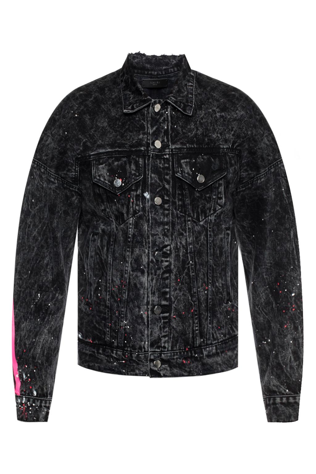 amiri black denim jacket