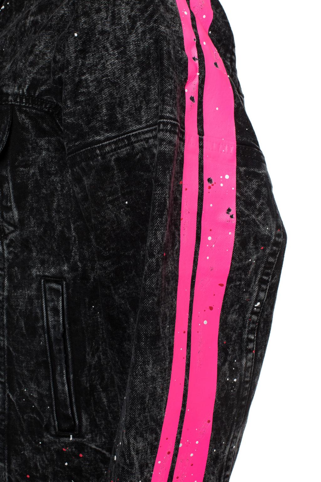 black and pink amiri jeans