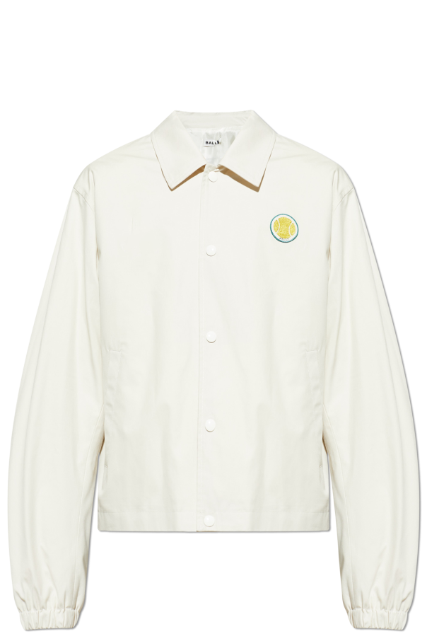 Jacket with logo patch od Bally