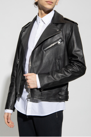 Iro ‘Hadro’ leather biker hoodie jacket