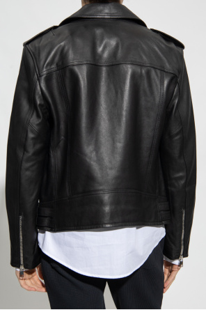 Iro ‘Hadro’ leather biker hoodie jacket