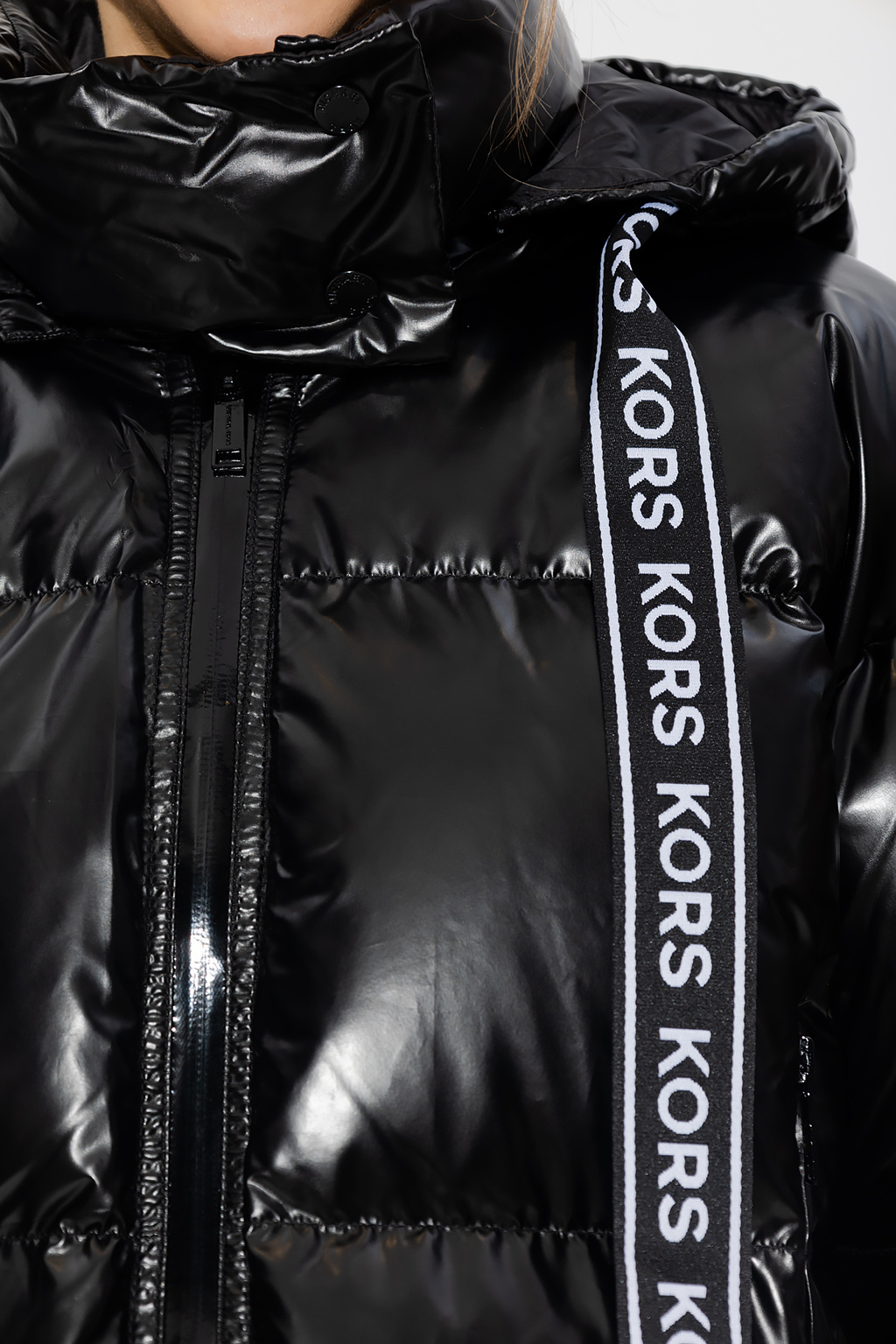 Black Down jacket with logo Michael Michael Kors - Vitkac France