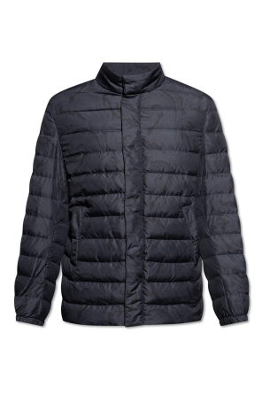 Down jacket with stand-up collar