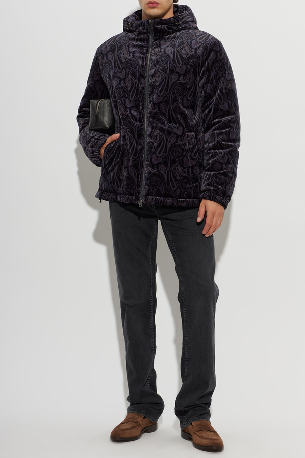 Etro Welurowa kurtka typu ‘oversize’
