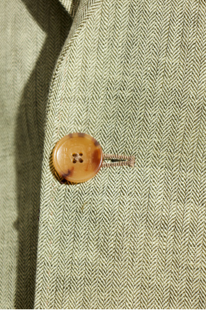 Etro Blazer de linho com padrão espinha de peixe