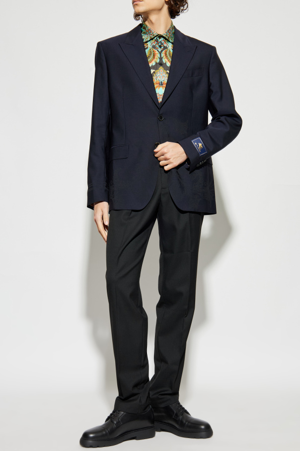 Etro Wool blazer with single vent