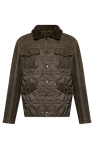 Etro GREEN Jacket with fur collar