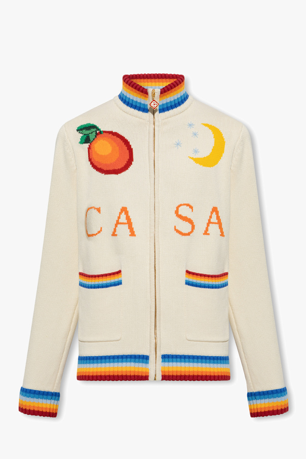 Casablanca More Joy logo-embroidered cropped hoodie