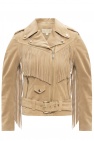 Michael Michael Kors beige Leather biker jacket