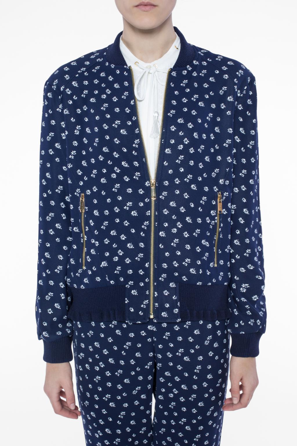 michael kors floral bomber jacket