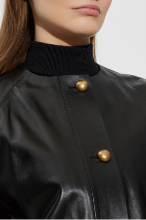 Max Mara "Bouquet" leather jacket