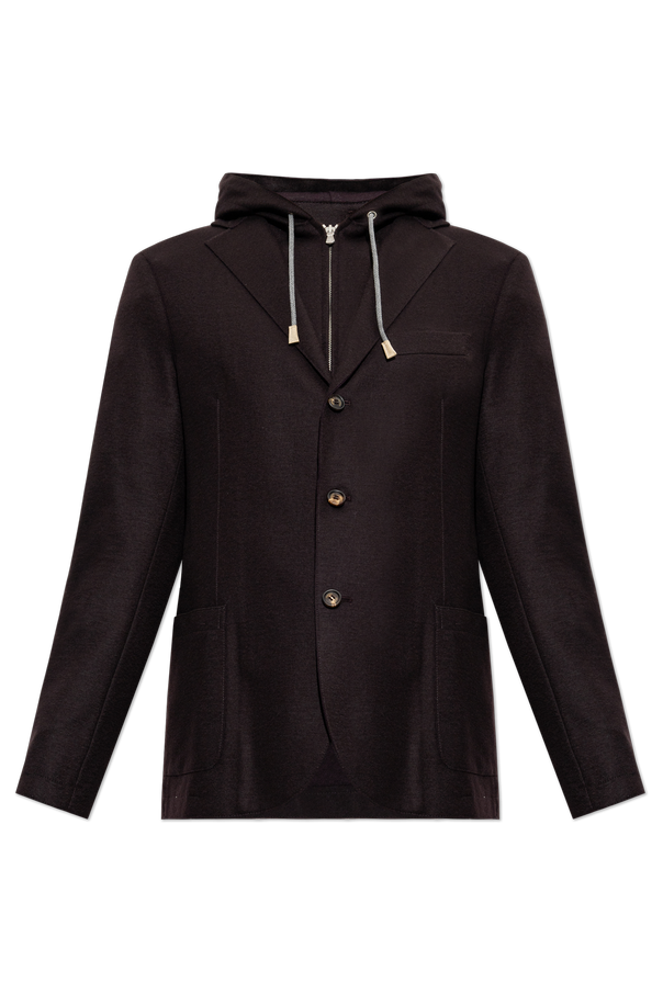 Jacket with detachable hood od Eleventy