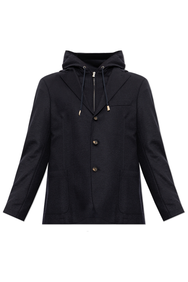 Jacket with a detachable hood od Eleventy