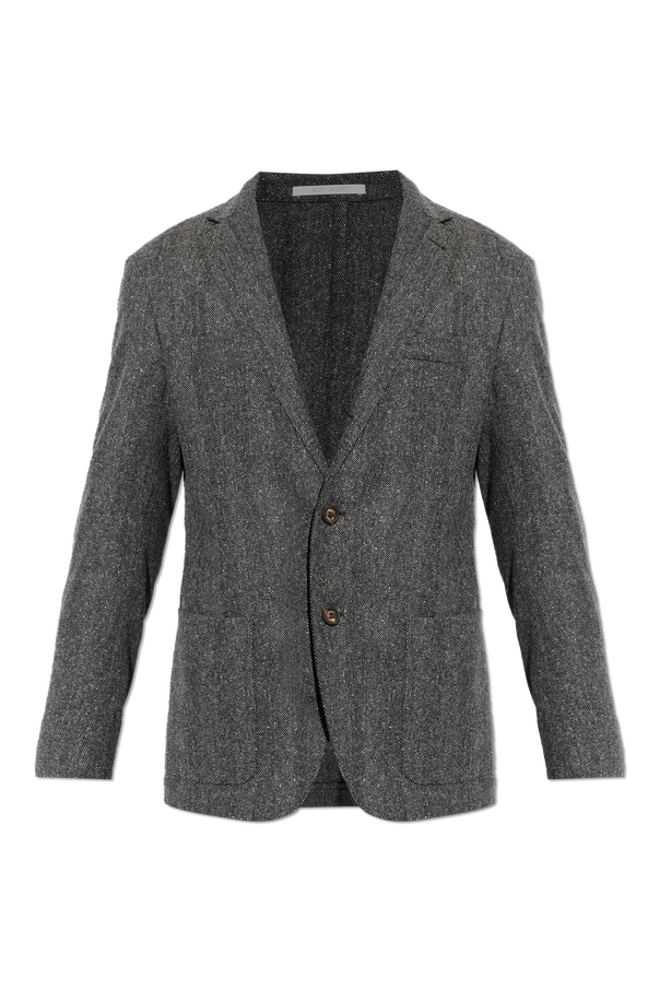 Herringbone patterned blazer od Eleventy