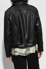 AllSaints BLACK ‘Nade’ leather jacket