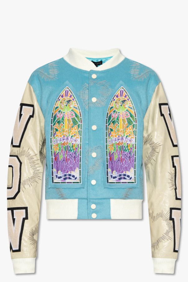 SAVE THE DUCK KIDS logo-patch quilted jacket Neutrals Bomber jacket