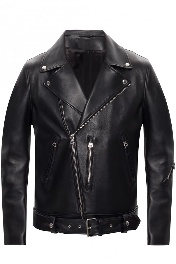 Acne Studios ‘Biker’ leather stone-washed jacket