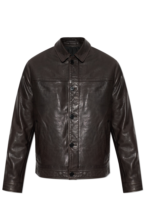 'Nates' leather jacket od AllSaints