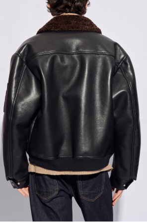 Nanushka ‘Lude’ shearling jacket Nike from vegan leather