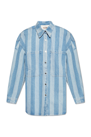 Jeansowa koszula ‘beaux’ typu ‘oversize’ od Nanushka