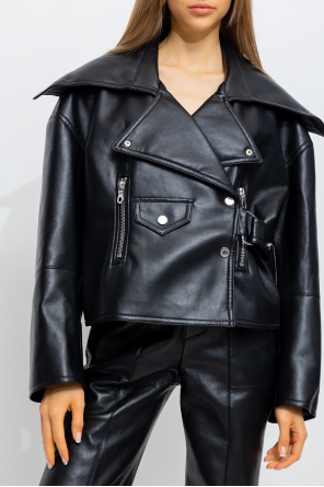 Nanushka ‘Ado’ jacket Stripes in regenerated leather