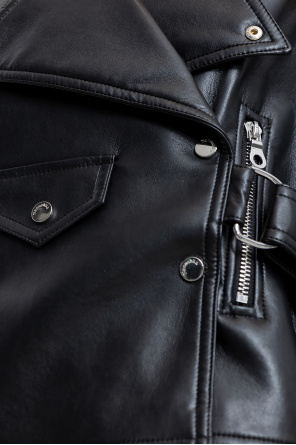 Nanushka ‘Ado’ jacket Stripes in regenerated leather