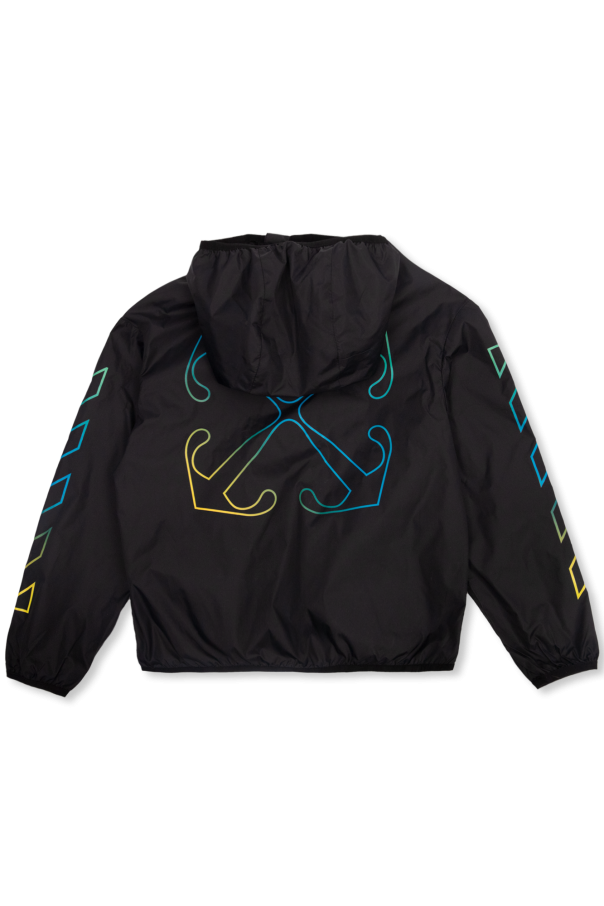 Off-White Kids Track blazer jacket with logo