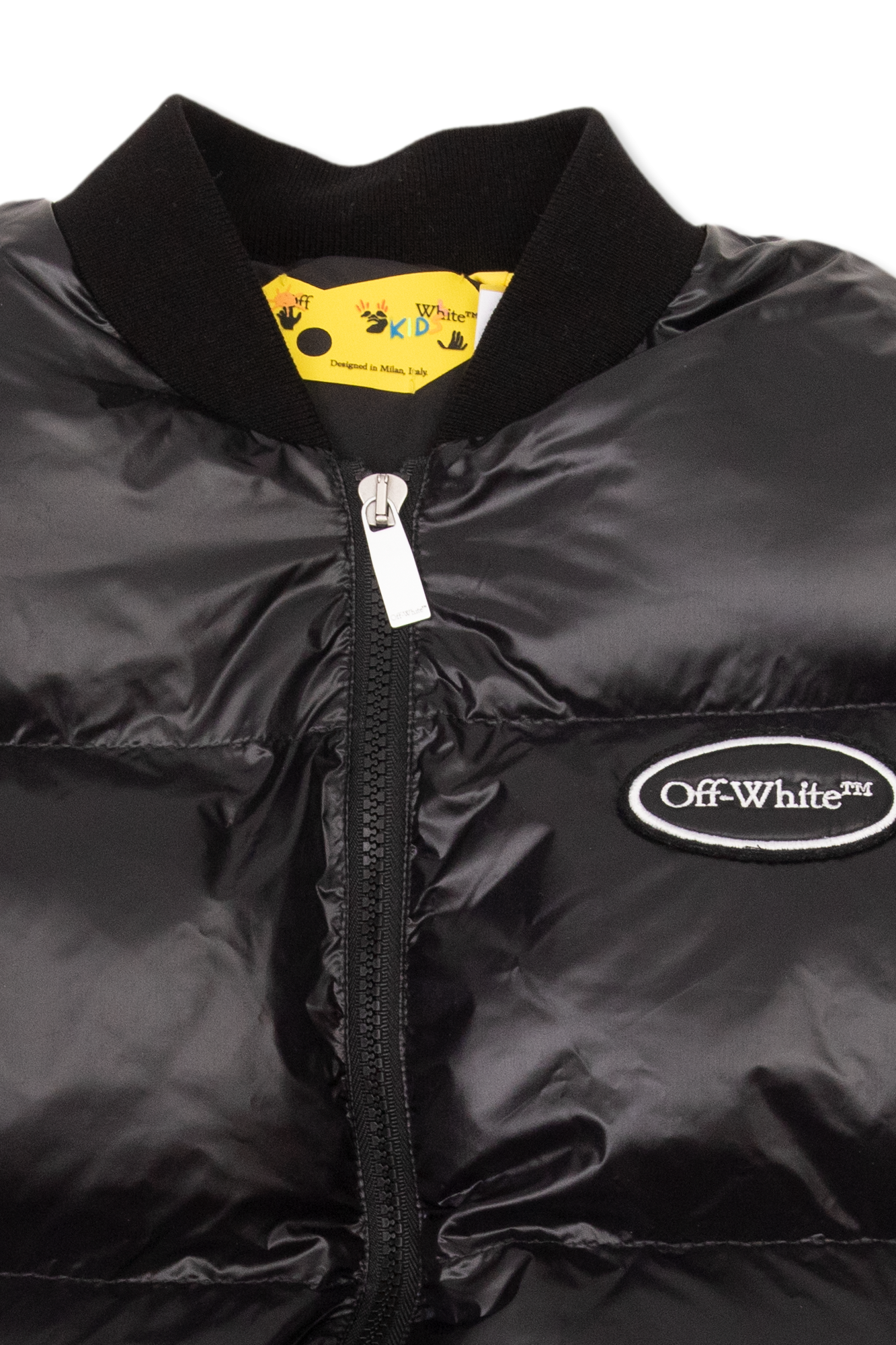 Off-White Kids Barbour International Drive quilt Trevor jacket in black