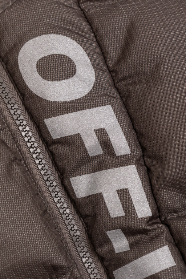 Off-White Kids Chaqueta acolchada con logo