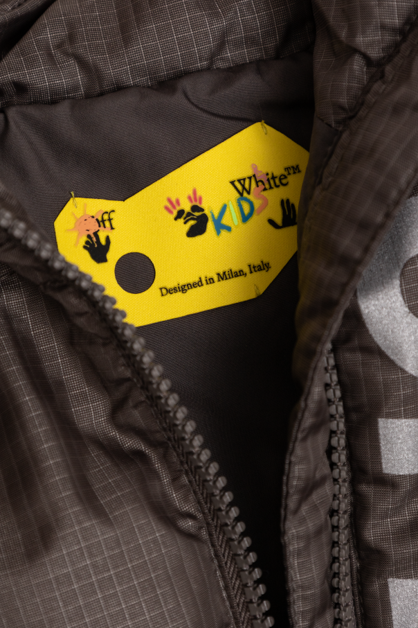 Off-White Kids Chaqueta acolchada con logo