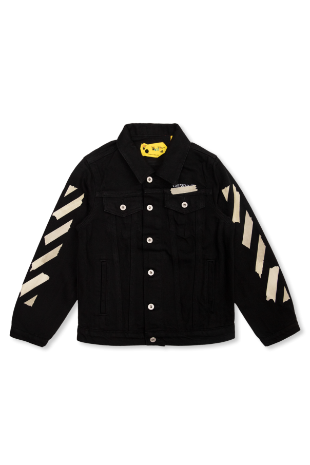 Denim jacket with logo od Off-White Kids