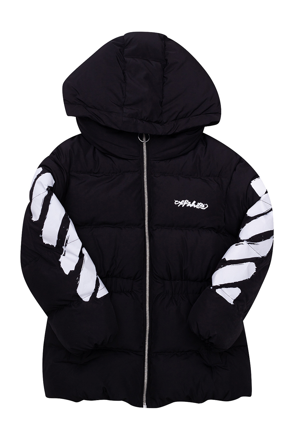 Off-White Kids Hooded sportswear jacket with padding