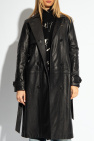 AllSaints BLACK ‘Okena’ leather coat