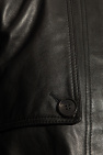 AllSaints BLACK ‘Okena’ leather coat