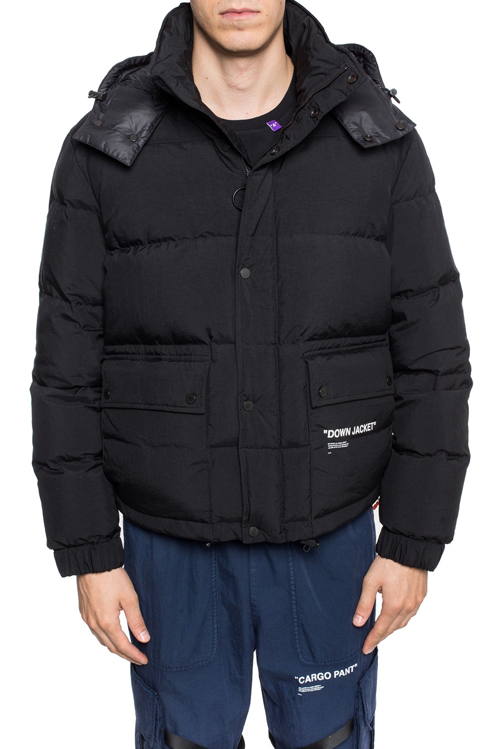 off white black down jacket