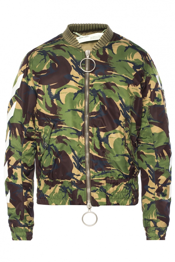 off white camo bomber jacket